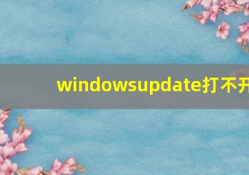 windowsupdate打不开