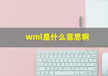 wml是什么意思啊