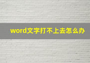 word文字打不上去怎么办