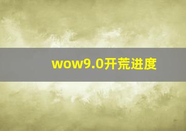 wow9.0开荒进度