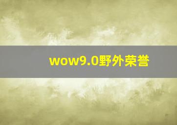 wow9.0野外荣誉