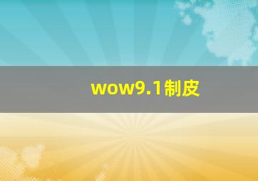 wow9.1制皮