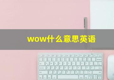 wow什么意思英语