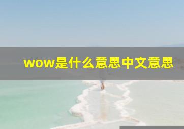 wow是什么意思中文意思