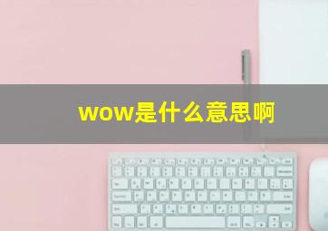 wow是什么意思啊