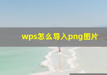 wps怎么导入png图片