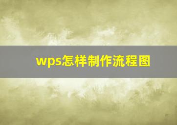 wps怎样制作流程图