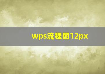 wps流程图12px