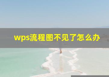 wps流程图不见了怎么办