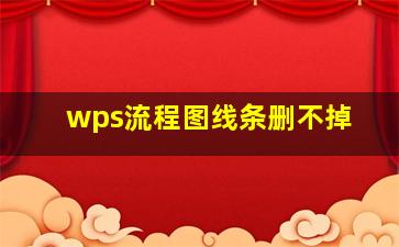 wps流程图线条删不掉