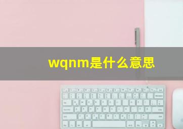 wqnm是什么意思