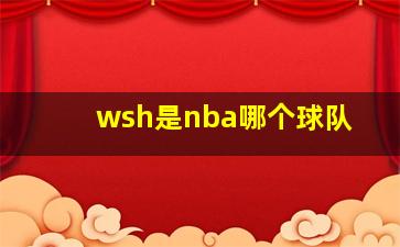 wsh是nba哪个球队