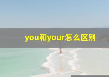 you和your怎么区别