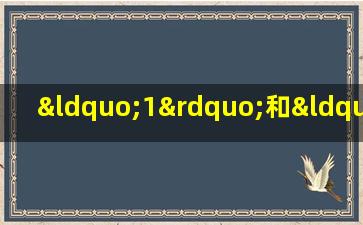 “1”和“0”是什么意思