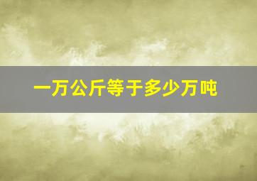 一万公斤等于多少万吨