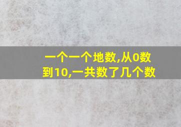 一个一个地数,从0数到10,一共数了几个数