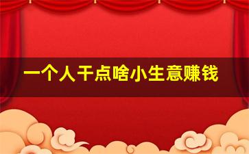 一个人干点啥小生意赚钱