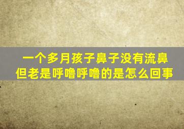 一个多月孩子鼻子没有流鼻但老是呼噜呼噜的是怎么回事