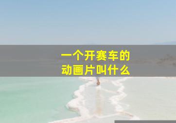 一个开赛车的动画片叫什么