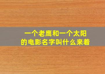 一个老鹰和一个太阳的电影名字叫什么来着