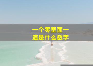 一个零里面一道是什么数字