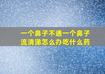 一个鼻子不通一个鼻子流清涕怎么办吃什么药