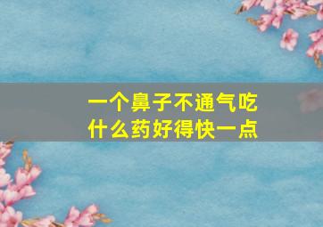 一个鼻子不通气吃什么药好得快一点