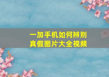 一加手机如何辨别真假图片大全视频