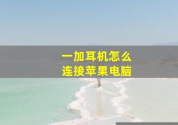 一加耳机怎么连接苹果电脑