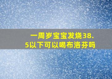 一周岁宝宝发烧38.5以下可以喝布洛芬吗