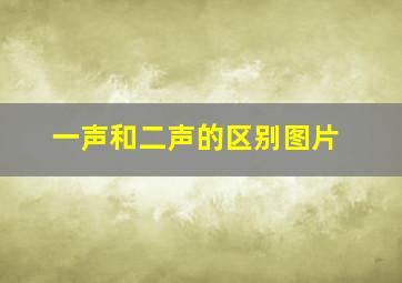 一声和二声的区别图片