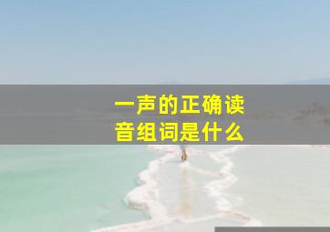 一声的正确读音组词是什么