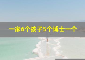 一家6个孩子5个博士一个