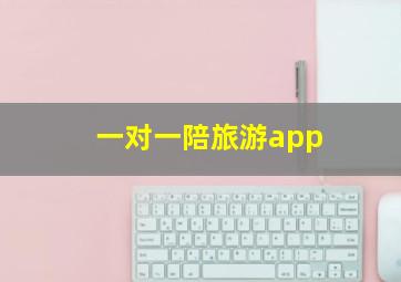 一对一陪旅游app