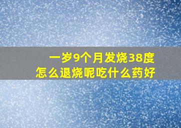 一岁9个月发烧38度怎么退烧呢吃什么药好