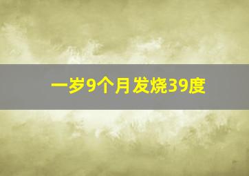 一岁9个月发烧39度