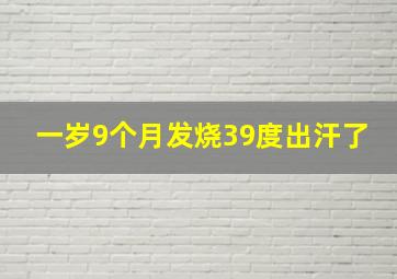 一岁9个月发烧39度出汗了