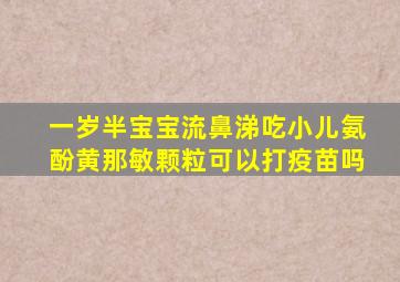 一岁半宝宝流鼻涕吃小儿氨酚黄那敏颗粒可以打疫苗吗