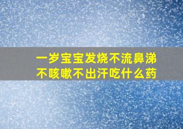 一岁宝宝发烧不流鼻涕不咳嗽不出汗吃什么药