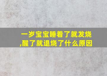 一岁宝宝睡着了就发烧,醒了就退烧了什么原因