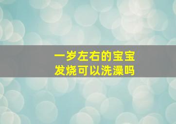 一岁左右的宝宝发烧可以洗澡吗