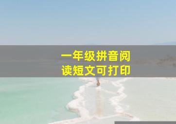 一年级拼音阅读短文可打印