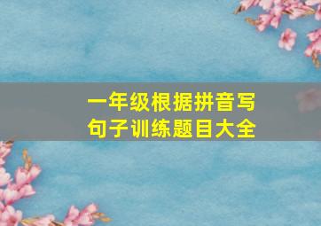 一年级根据拼音写句子训练题目大全