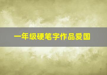 一年级硬笔字作品爱国