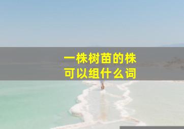 一株树苗的株可以组什么词