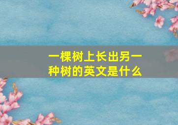 一棵树上长出另一种树的英文是什么