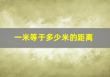 一米等于多少米的距离