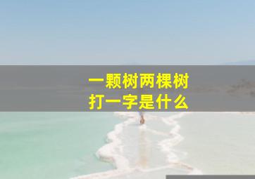 一颗树两棵树打一字是什么