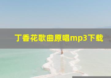 丁香花歌曲原唱mp3下载