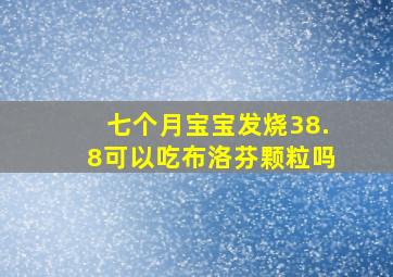 七个月宝宝发烧38.8可以吃布洛芬颗粒吗